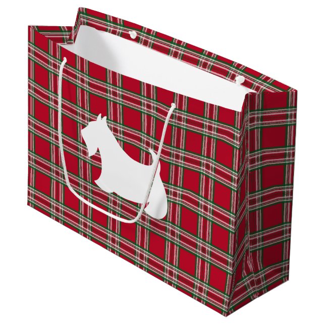 Sacola Para Presentes Grande Natal - Escócia Terrier Gift Bag (Frente inclinada)