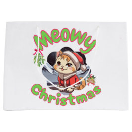 Sacola Para Presentes Grande Natal Meowy 