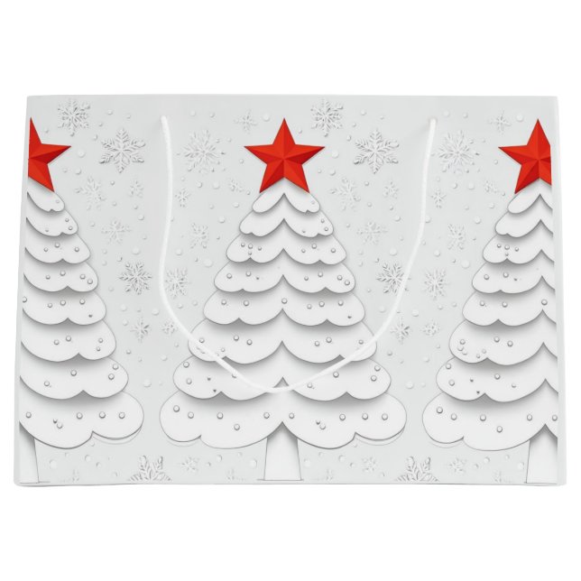 Sacola Para Presentes Grande Natal minimalista (Frente)