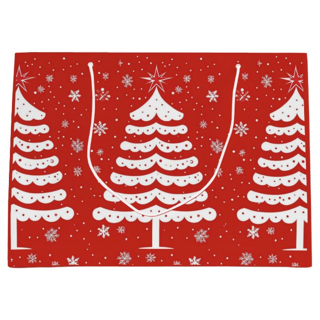 Sacola Para Presentes Grande Natal moderno (Frente)