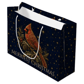 Sacola Para Presentes Grande Natal nas Estrelas | Cardinal Vermelho