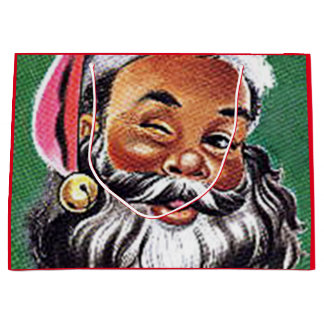 Sacola Para Presentes Grande Natal negro afro-americano