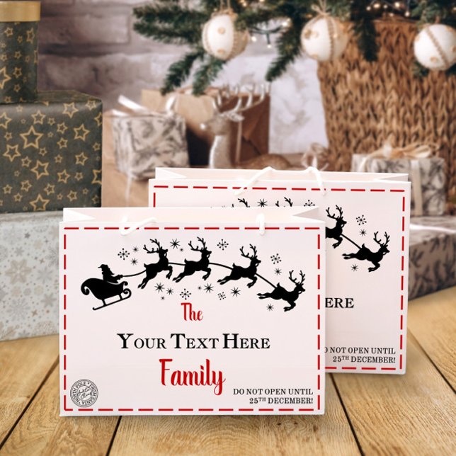 Sacola Para Presentes Grande Natal | Saco de presentes de Natal personalizado (Criador carregado)