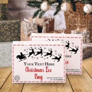 Sacola Para Presentes Grande Natal | Saco Personalizado da Véspera de Natal