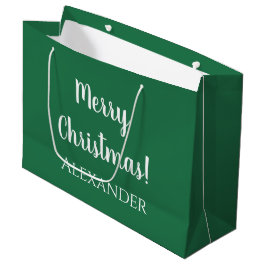 Sacola Para Presentes Grande Natal Verde Feliz Natal Personalizado