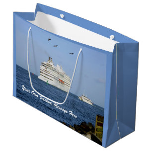 Sacola Para Presentes Grande Navegando os mares personalizados