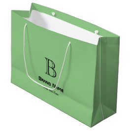 Sacola Para Presentes Grande Negócios Elegantes Monograma Minimalista Personali