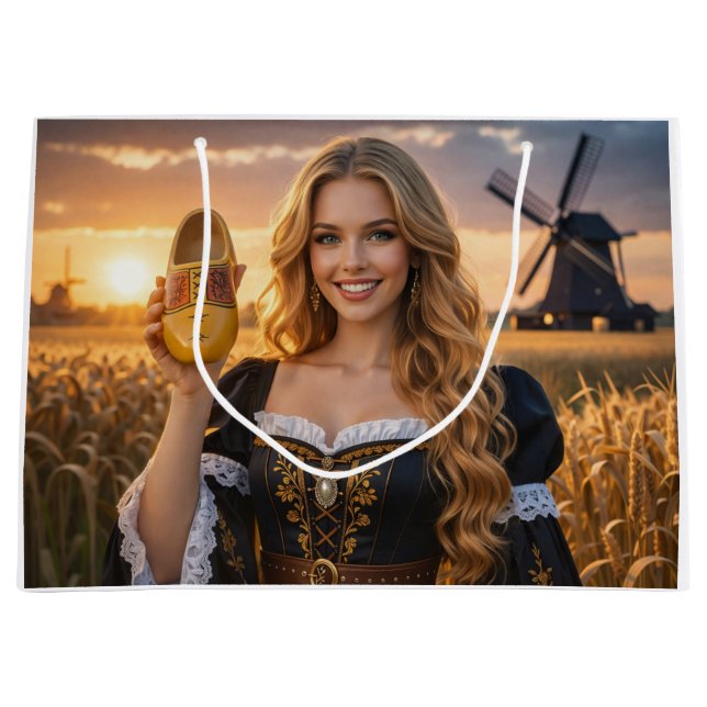 SACOLA PARA PRESENTES GRANDE NETHERLANDS - DUTCH (Frente)