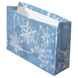 Sacola Para Presentes Grande Neve de Natal Maravilhosa
