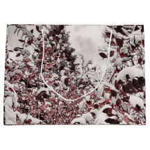 Neve Fresca Em Folhas Vermelhas