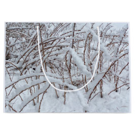 Sacola Para Presentes Grande Neve numa framboesa de framboesa.