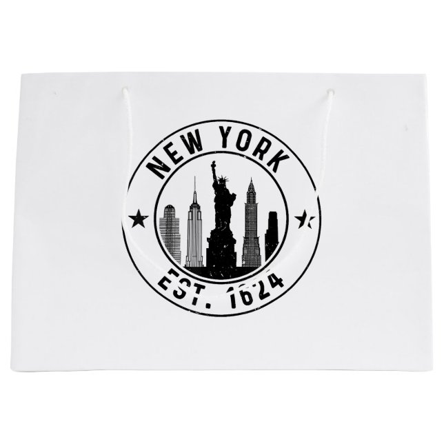 Sacola Para Presentes Grande New York Est. Lover Nyc 1624 (Frente)