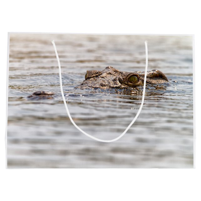 Sacola Para Presentes Grande Nile Crocodilo (Verso)