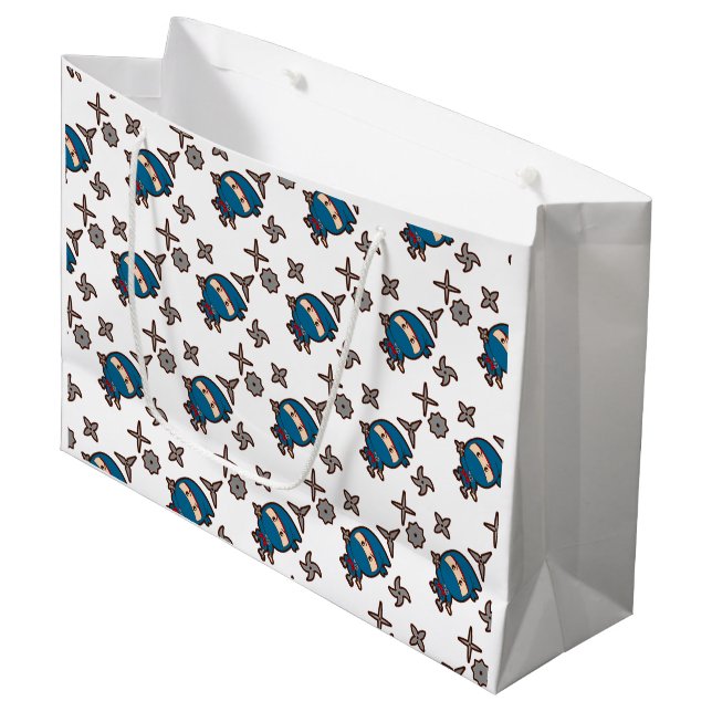 Sacola Para Presentes Grande Ninja Boy (Frente inclinada)