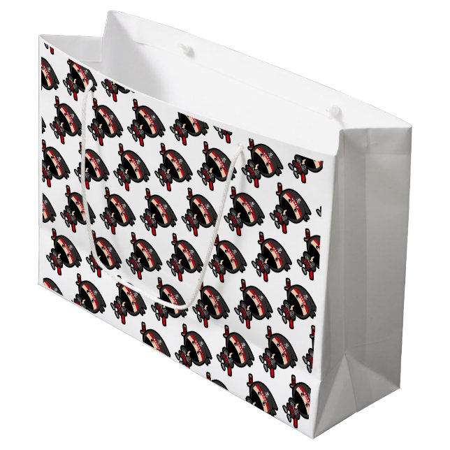 Sacola Para Presentes Grande Ninja Boy (Frente inclinada)