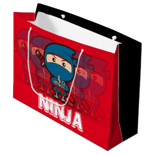 Sacola Para Presentes Grande Ninja Boy Christmas