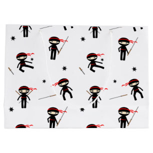 Sacola Para Presentes Grande Ninjas bonitos