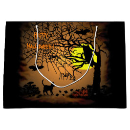 Sacola Para Presentes Grande Noite de Halloween, Feliz Halloween!