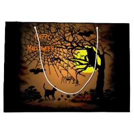 Sacola Para Presentes Grande Noite de Halloween, Feliz Halloween!