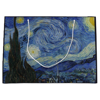 Sacola Para Presentes Grande Noite estrelado por Vincent van Gogh