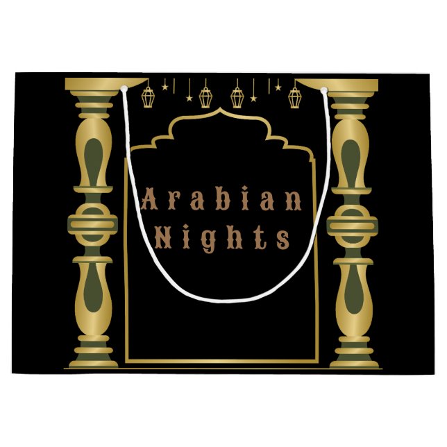 Sacola Para Presentes Grande Noites árabes mágicas (Frente)
