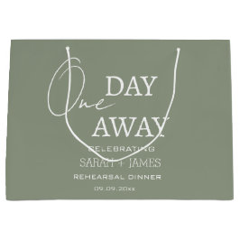 Sacola Para Presentes Grande Noiva de Elegante Verde-Salvia Um Dia de Festa de 