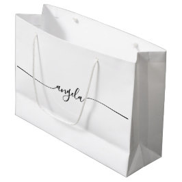 Sacola Para Presentes Grande Nome Assinatura Black Glam