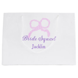 Sacola Para Presentes Grande Nome da dama do arco de estrela do pelotão cor-de-