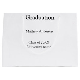 Sacola Para Presentes Grande nome de graduação turma de 20XX nome da universida