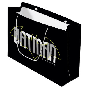 Sacola Para Presentes Grande Nome Gráfico Batman Hi-Tech