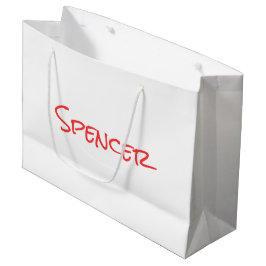 Sacola Para Presentes Grande Nome personalizado minimalista monograma