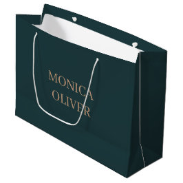 Sacola Para Presentes Grande Nome personalizado moderno profissional minimalist