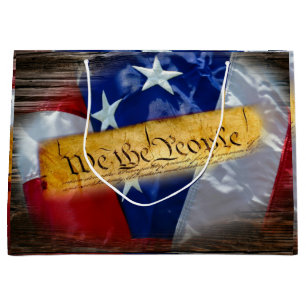Sacola Para Presentes Grande Nós Somos A Bandeira Da Pessoas American