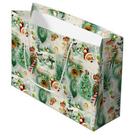 Sacola Para Presentes Grande Nostálgico Kitschmas