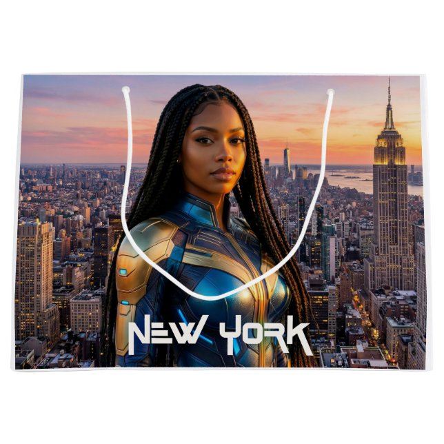 SACOLA PARA PRESENTES GRANDE NOVA YORK - NYC - (Frente)