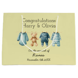 Sacola Para Presentes Grande Novo bebê personalizável