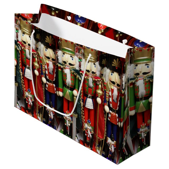 Sacola Para Presentes Grande Noz-cracker Soldiers Natal (Frente inclinada)