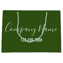 Número de Telefone do Script Verde e Branco do Nom