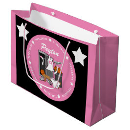 Sacola Para Presentes Grande Número do Jogador Personalizado da Sala do Bloquea