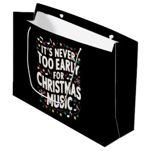 Sacola Para Presentes Grande Nunca É Muito Cedo Para Músico De Natal