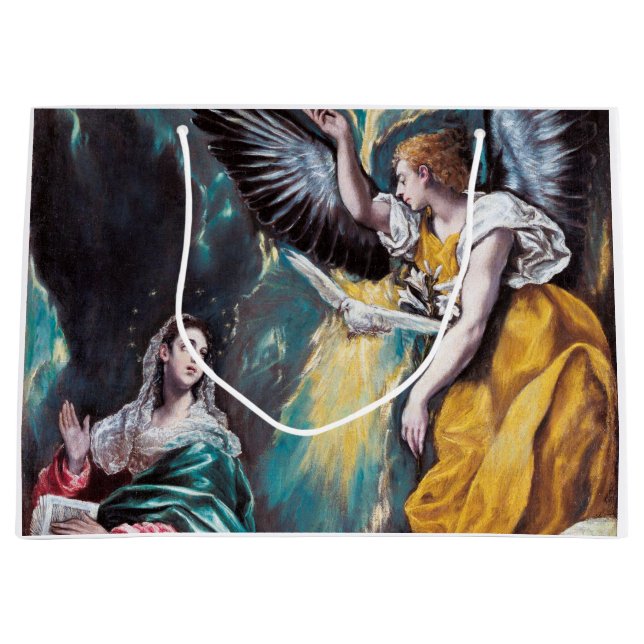 Sacola Para Presentes Grande O anúncio, El Greco (Frente)
