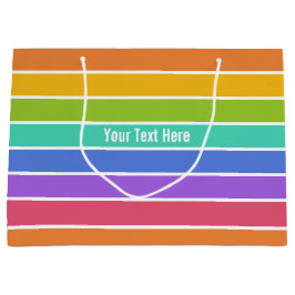 Sacola Para Presentes Grande O arco-íris colore o saco feito sob encomenda do