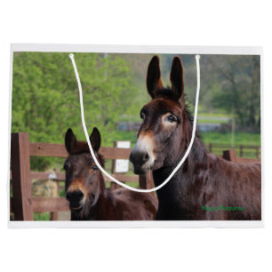 Sacola Para Presentes Grande O asno, o cavalo e um presente exclusivo da mula