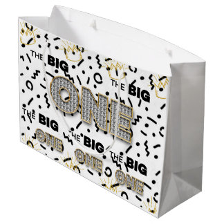 Sacola Para Presentes Grande O Biggie ONE! Primeiro aniversario Hip Hop