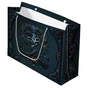 Sacola Para Presentes Grande O brilho da árvore da vida as joias da alma