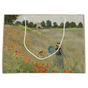 Sacola Para Presentes Grande O Campo de Papoulas perto de Argenteuil de Claude