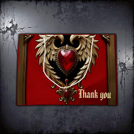 Sacola Para Presentes Grande O coração gótico do fogo e do ouro.