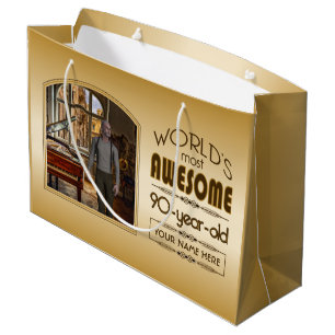 Sacola Para Presentes Grande O melhor quadro de fotos personalizadas do mundo d