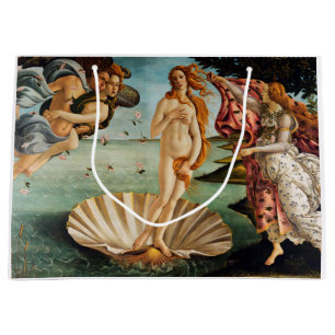 Sacola Para Presentes Grande O Nascimento de Vênus, Sandro Botticelli, 1485