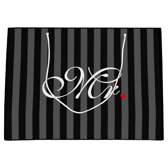 Sacola Para Presentes Grande O Sr. Marido Preparação Seu Dela Weds recentemente (Frente)